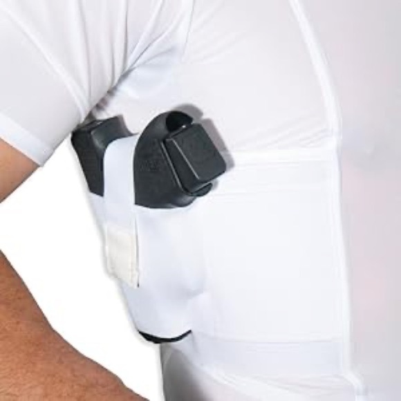 Under Tech Undercover V-Neck Compression White Concealed Carry‎ Holster Shirt L - Picture 2 of 4